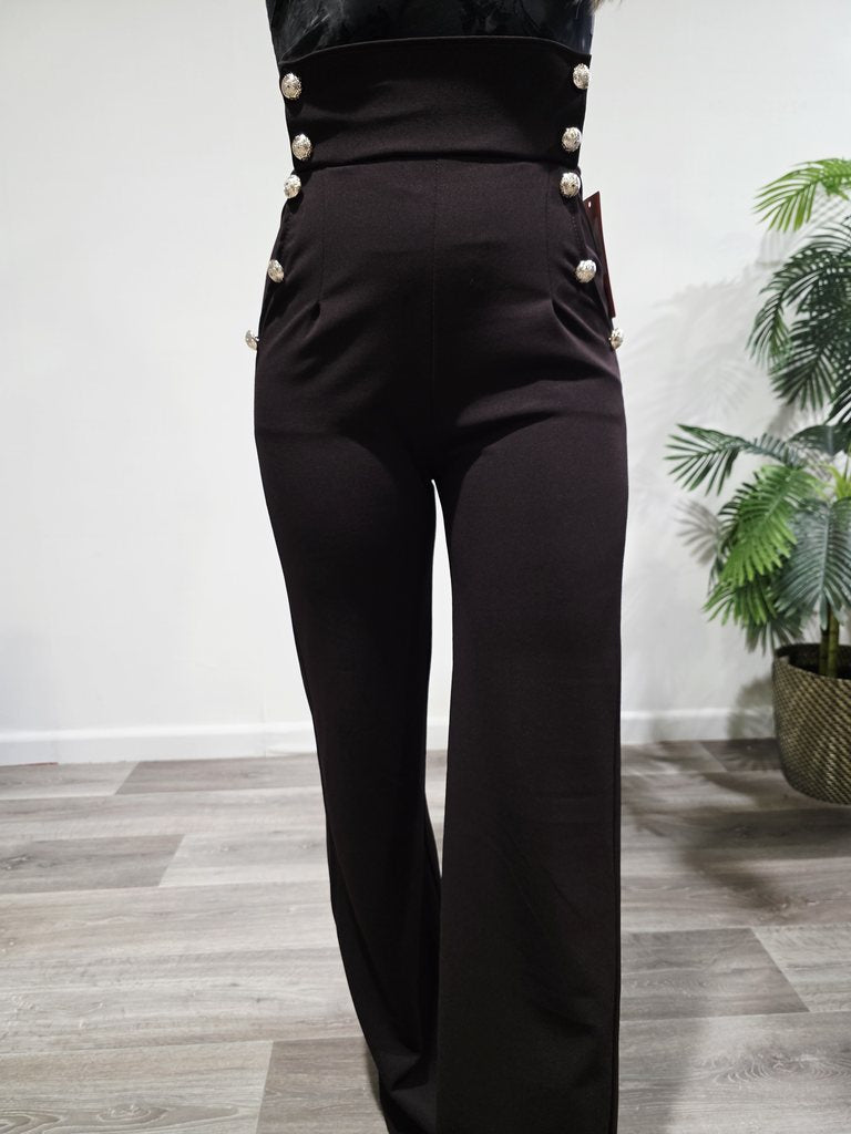 Pantalón Botonadura Marrón