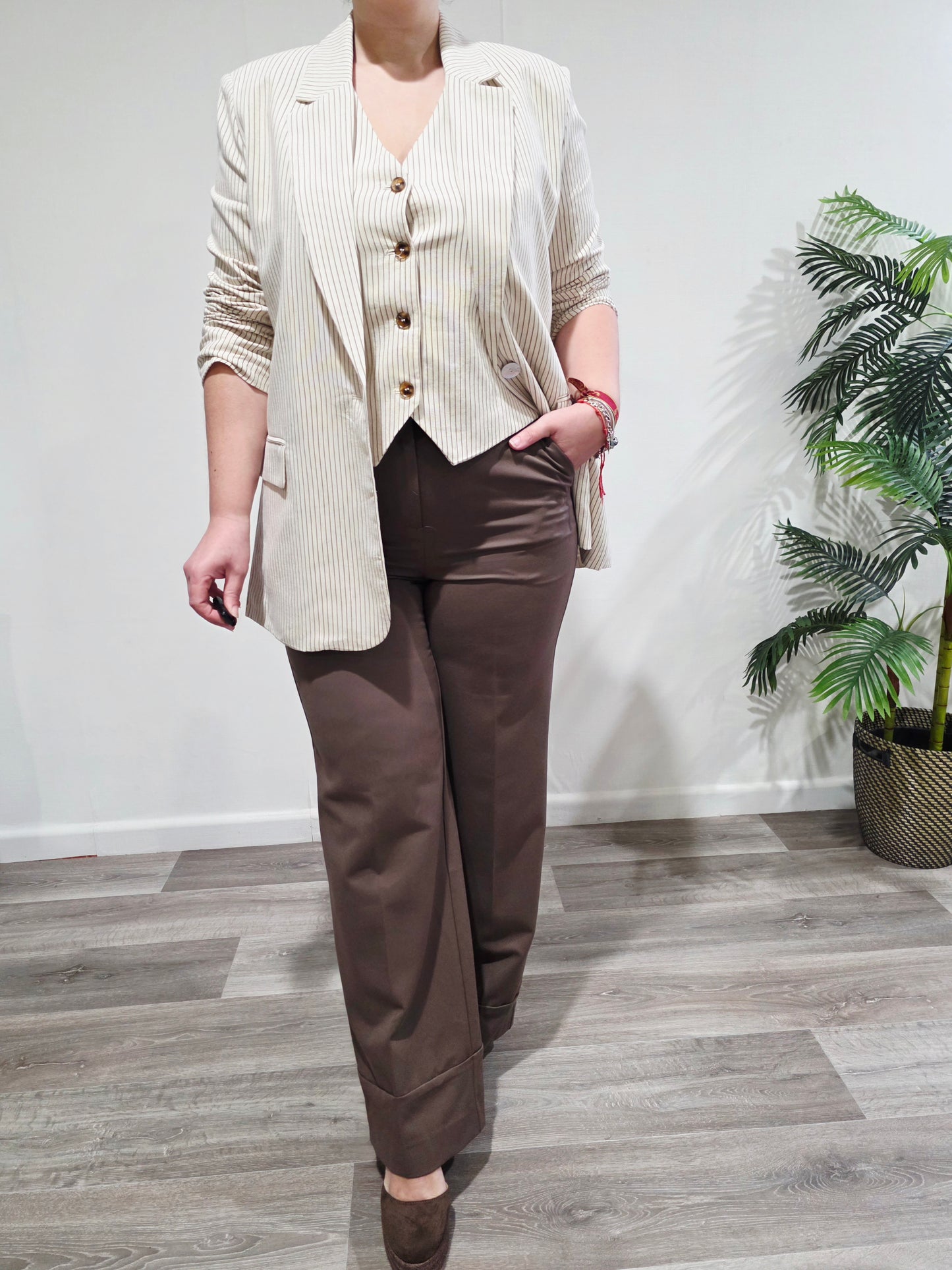 Chaleco Linen Rayas