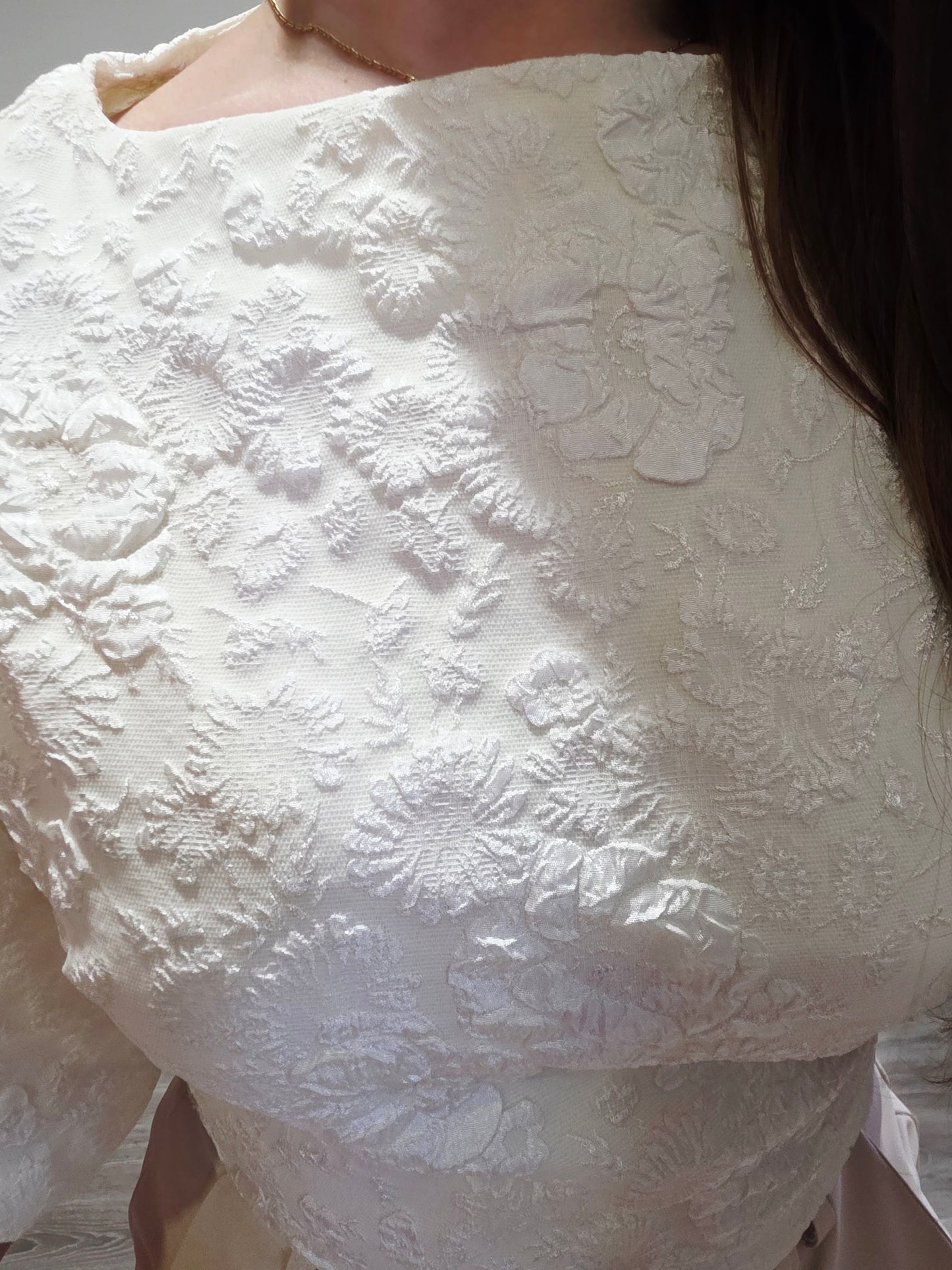 Blusa Jacquard Beige