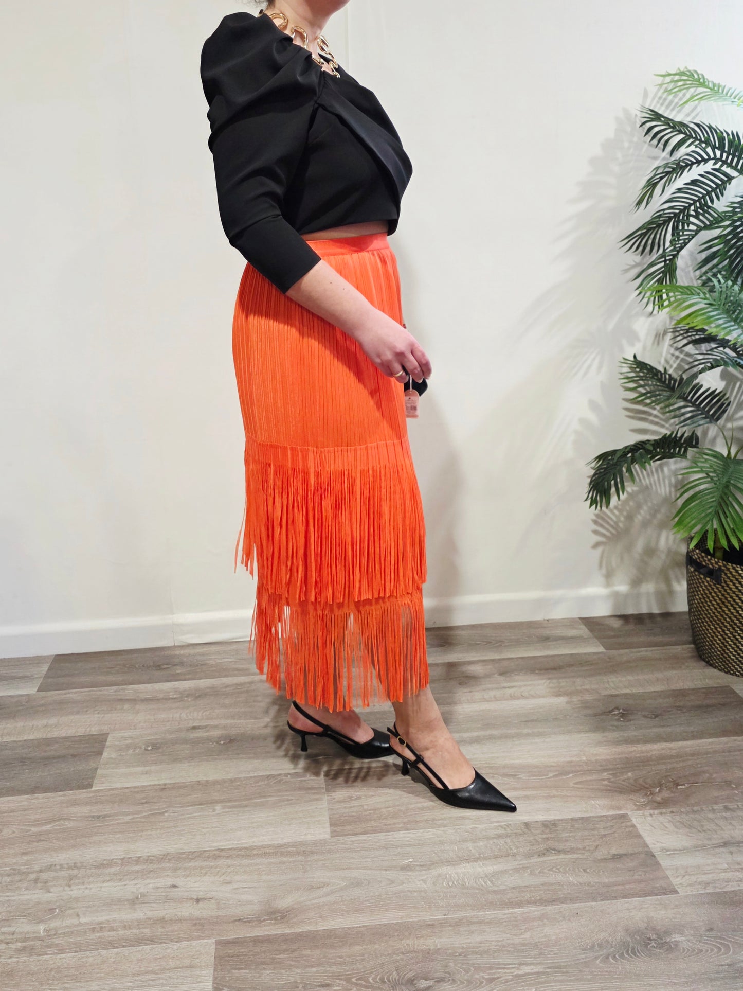 Falda Flecos Coral