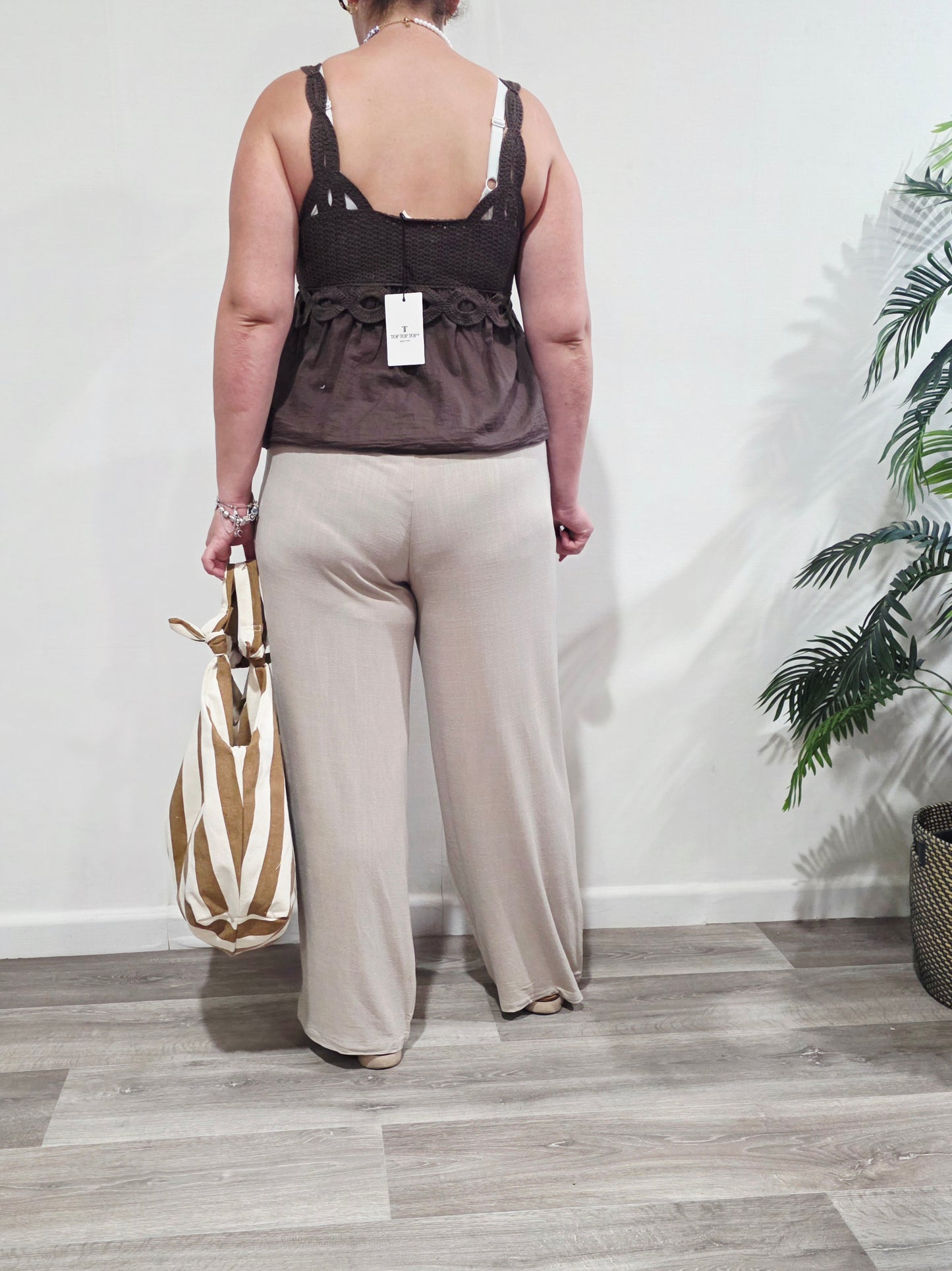 Top Boho Marrón
