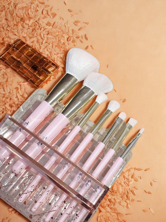 Set Brochas Maquillaje Rosa