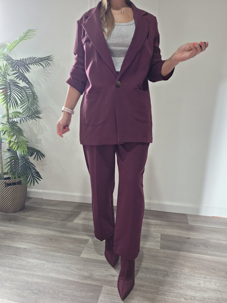 Blazer Burdeos