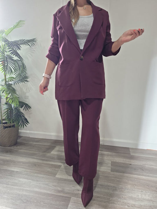 Blazer Burdeos
