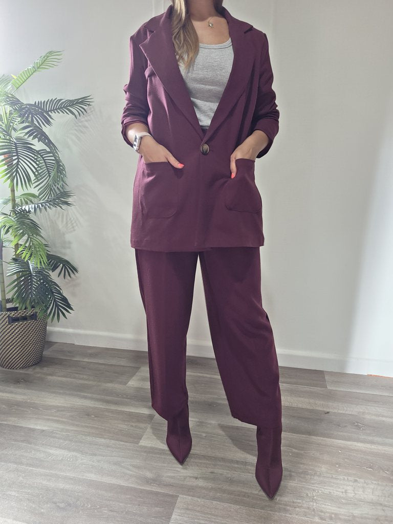 Blazer Burdeos