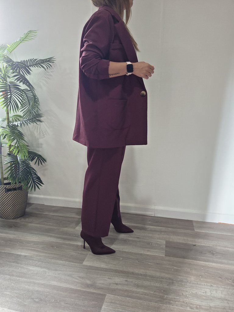 Blazer Burdeos