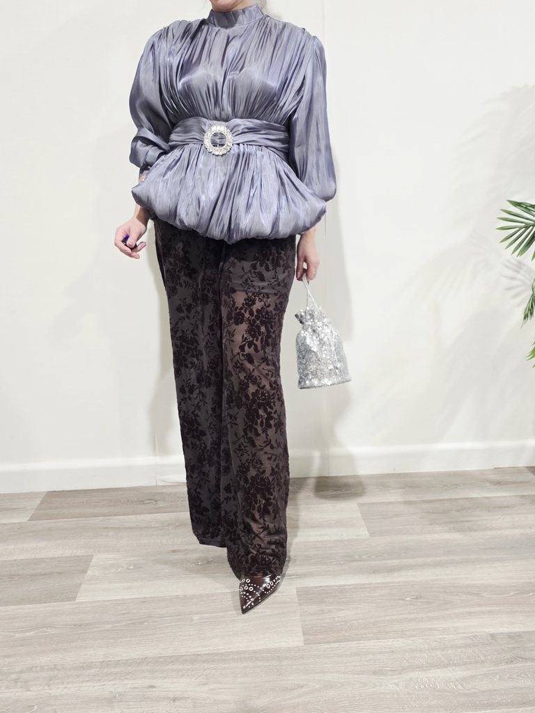 Pantalón Floral Velvet