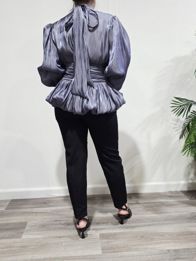Blusa Satin Luxury Gris