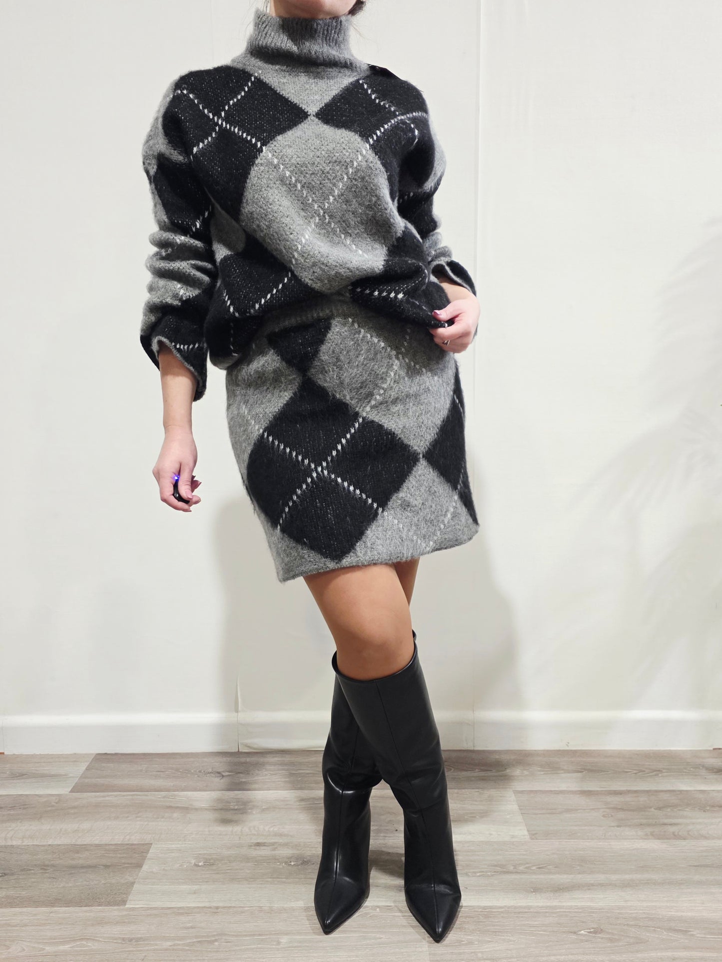 Conjunto Lana Rombos