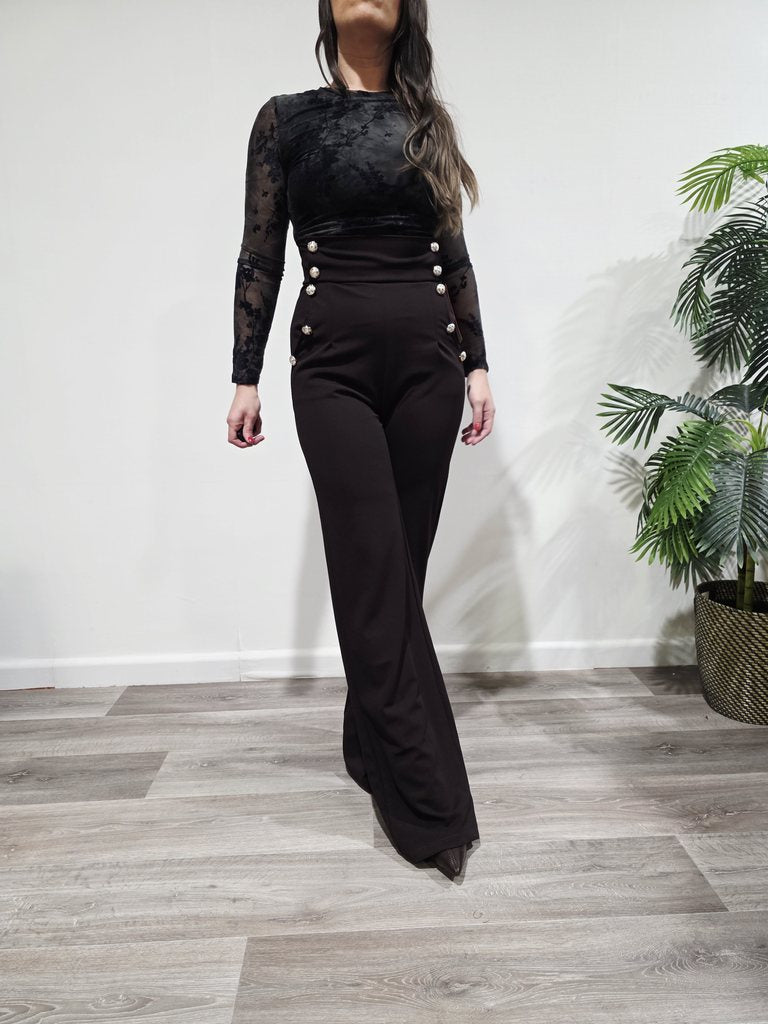 Pantalón Botonadura Marrón