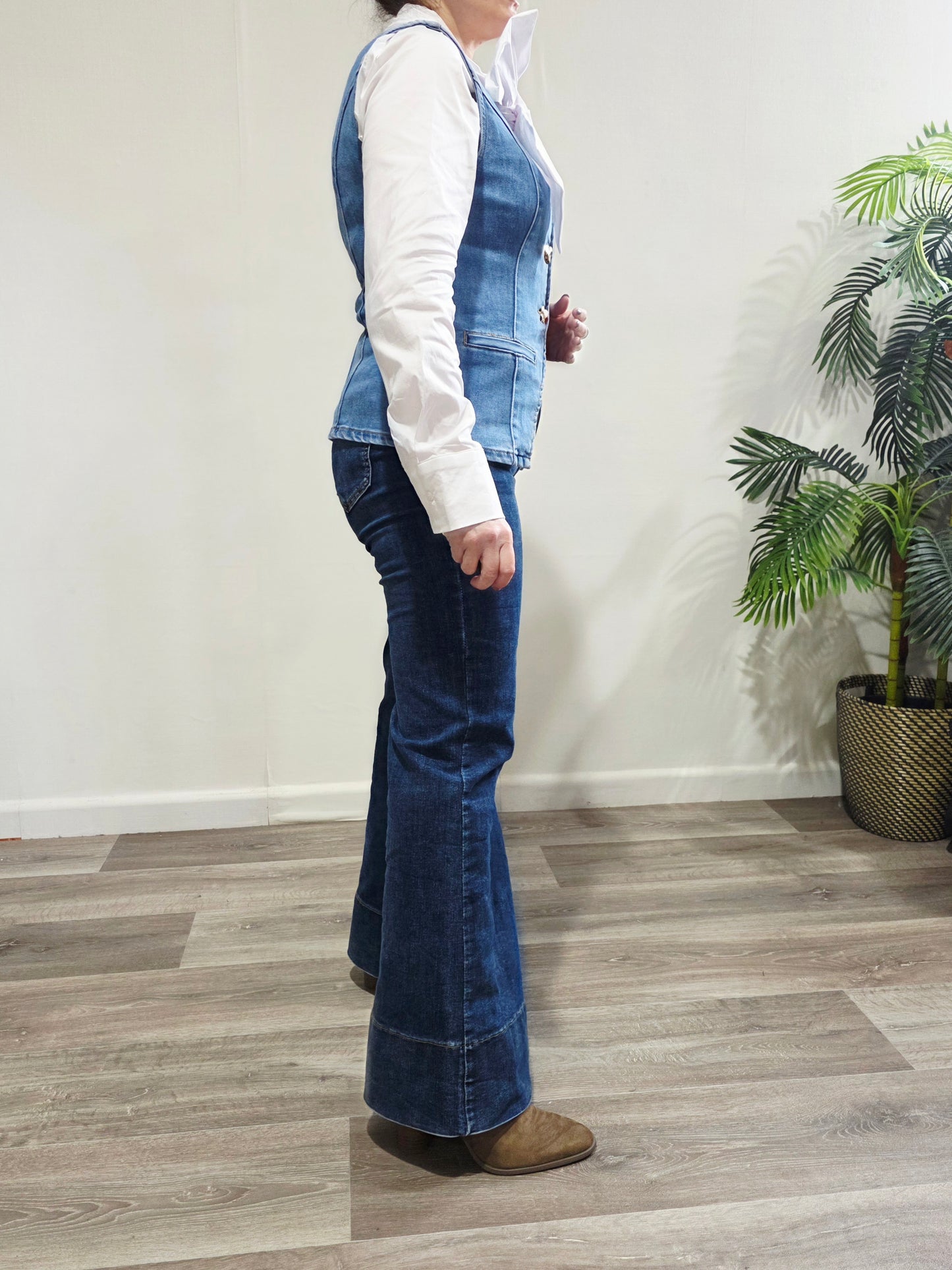 Chaleco Denim Largo Vega