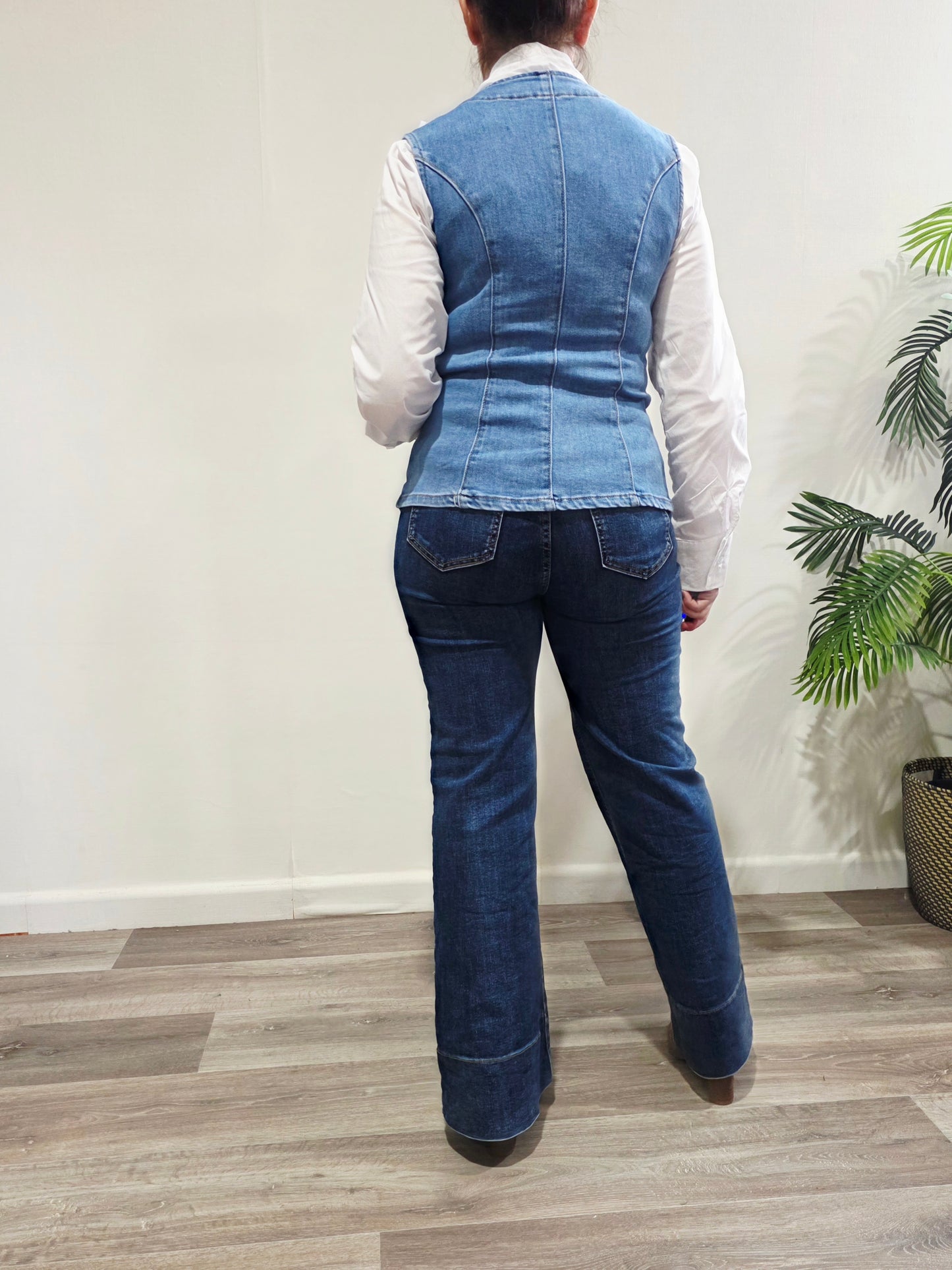 Chaleco Denim Largo Vega