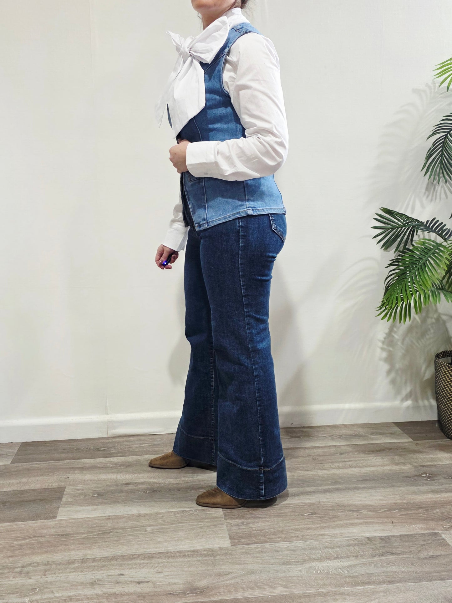 Chaleco Denim Largo Vega