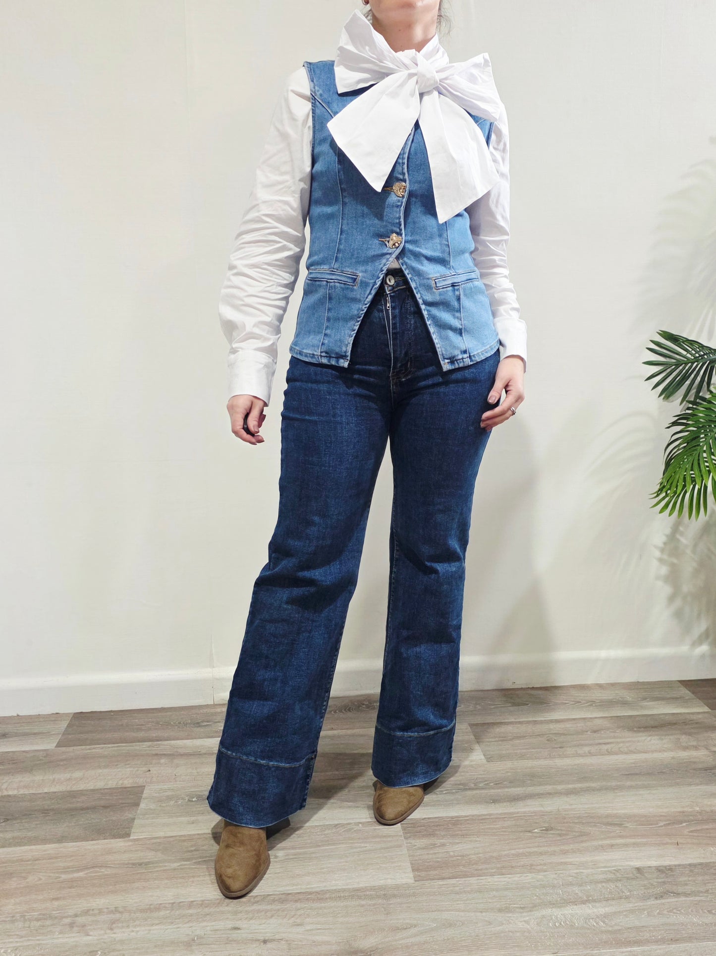 Chaleco Denim Largo Vega