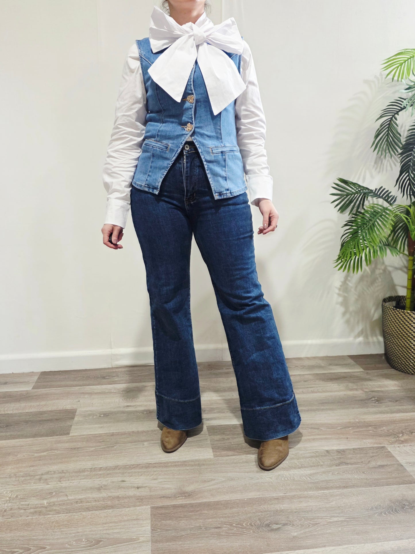 Chaleco Denim Largo Vega