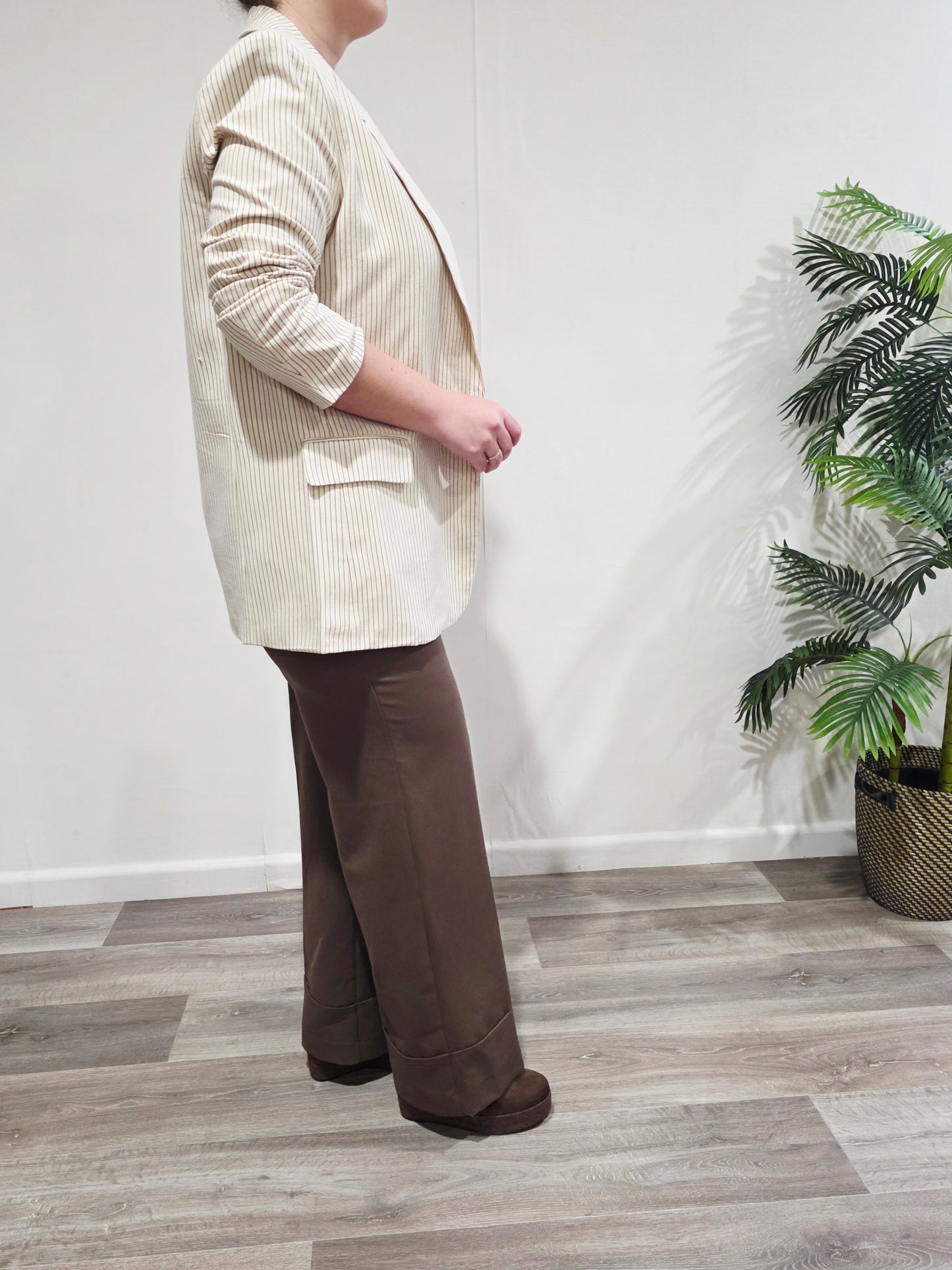 Blazer Linen Rayas