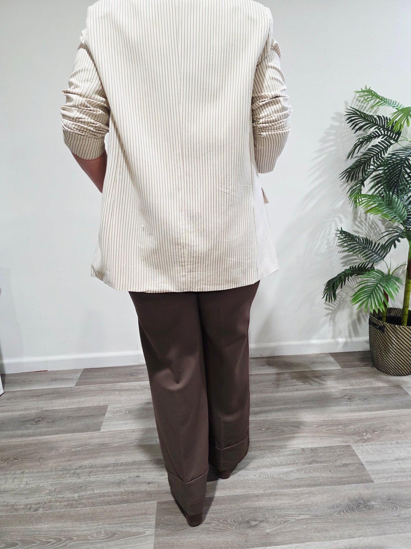 Blazer Linen Rayas