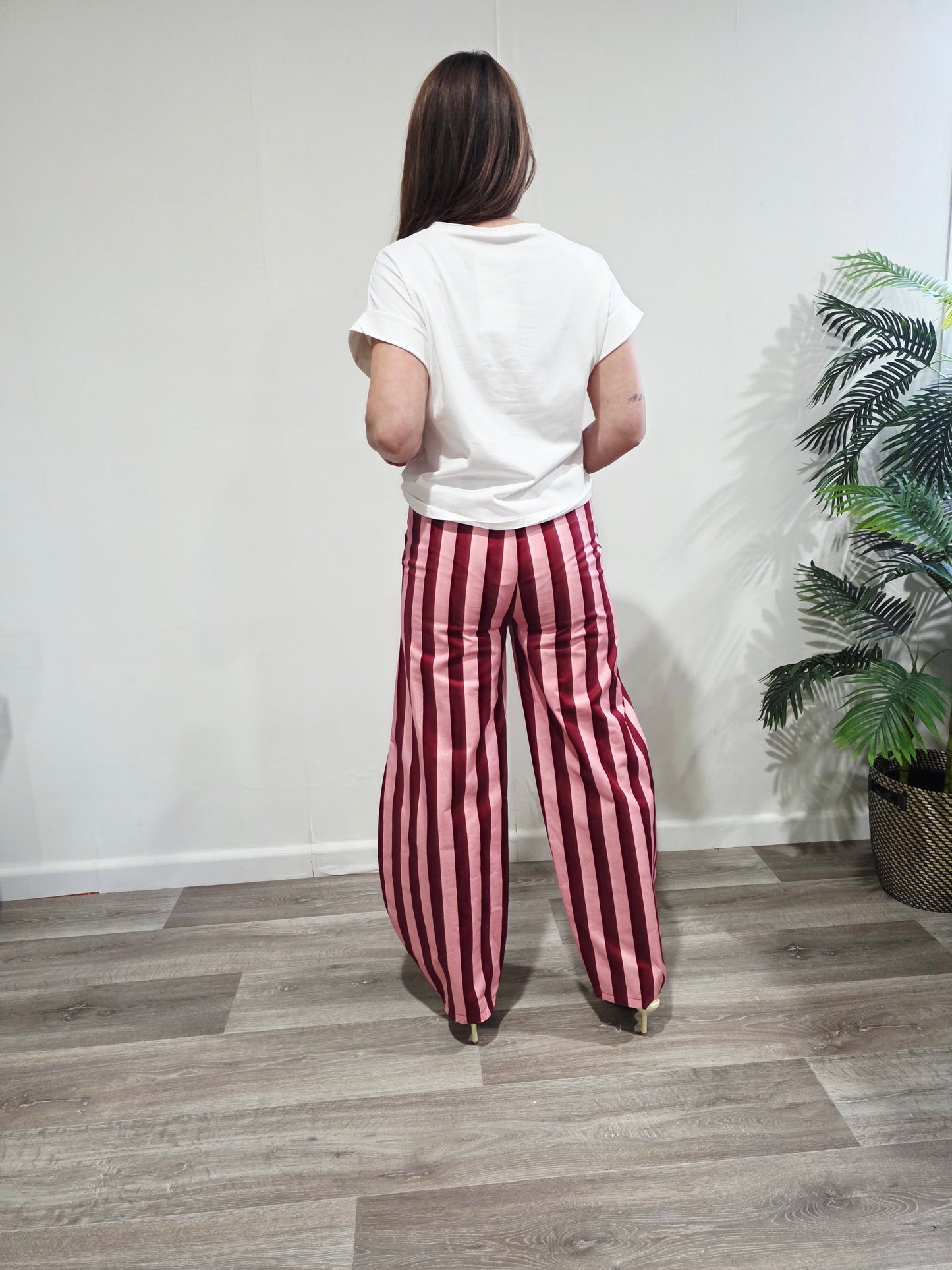 Pantalón Rayas Fucsia