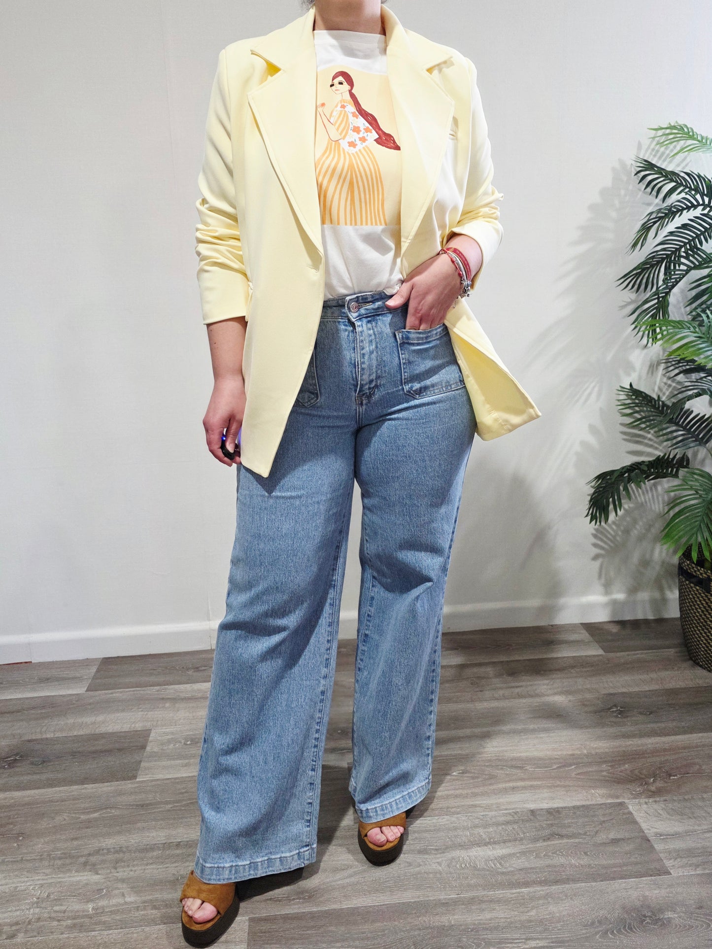 Blazer Amarillo Pastel