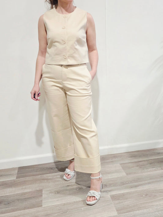 Pantalón Sastrería Chic Beige