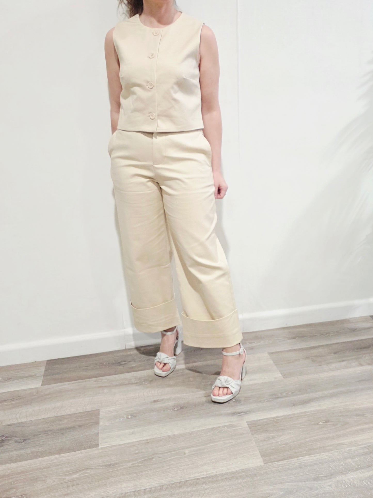 Chaleco Sastrería Chic Beige