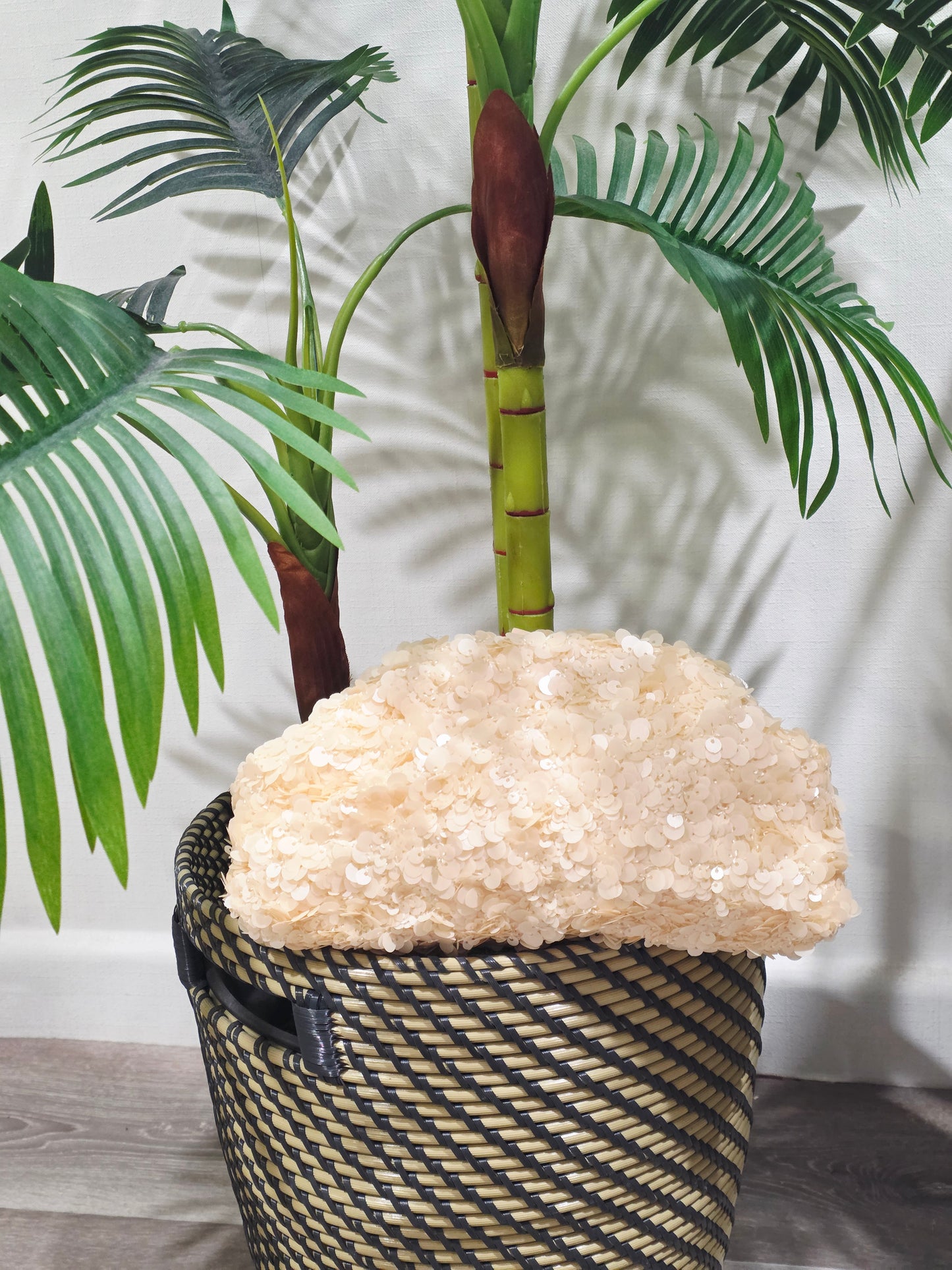 Bolso Lentejuelas Crema
