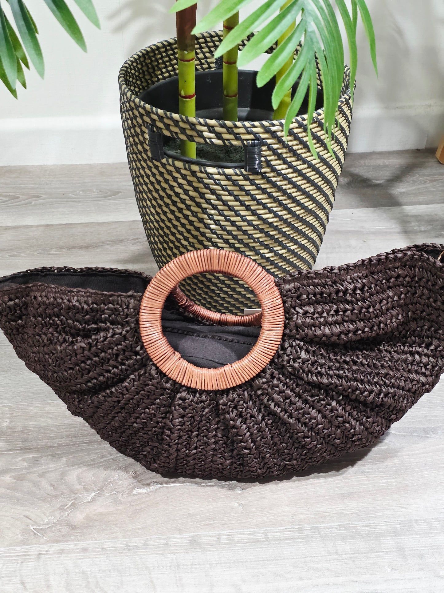 Bolso Rafia Marrón