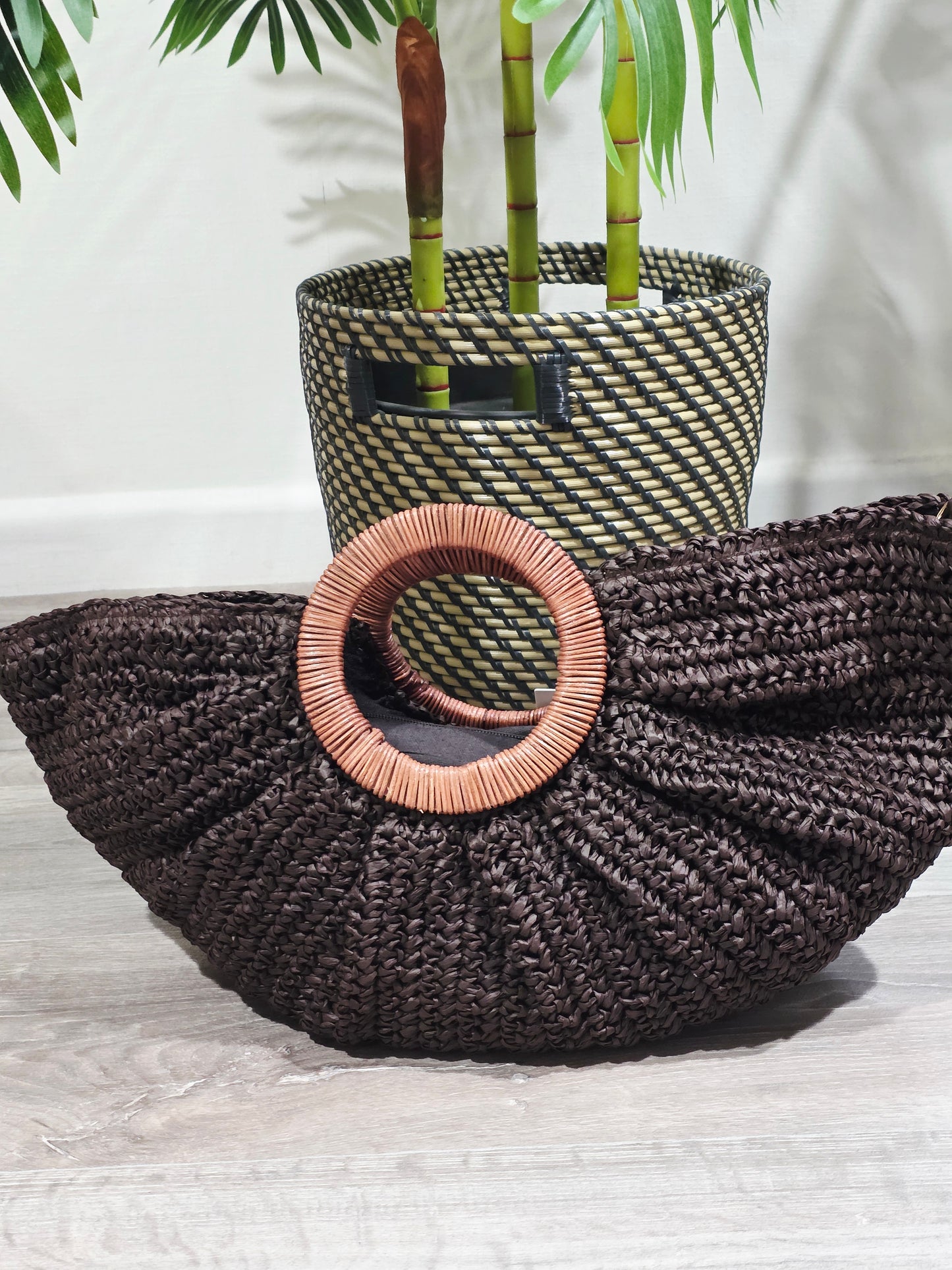 Bolso Rafia Marrón