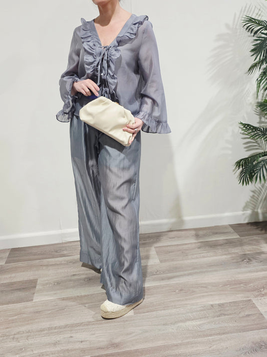 Conjunto Satinado Gris