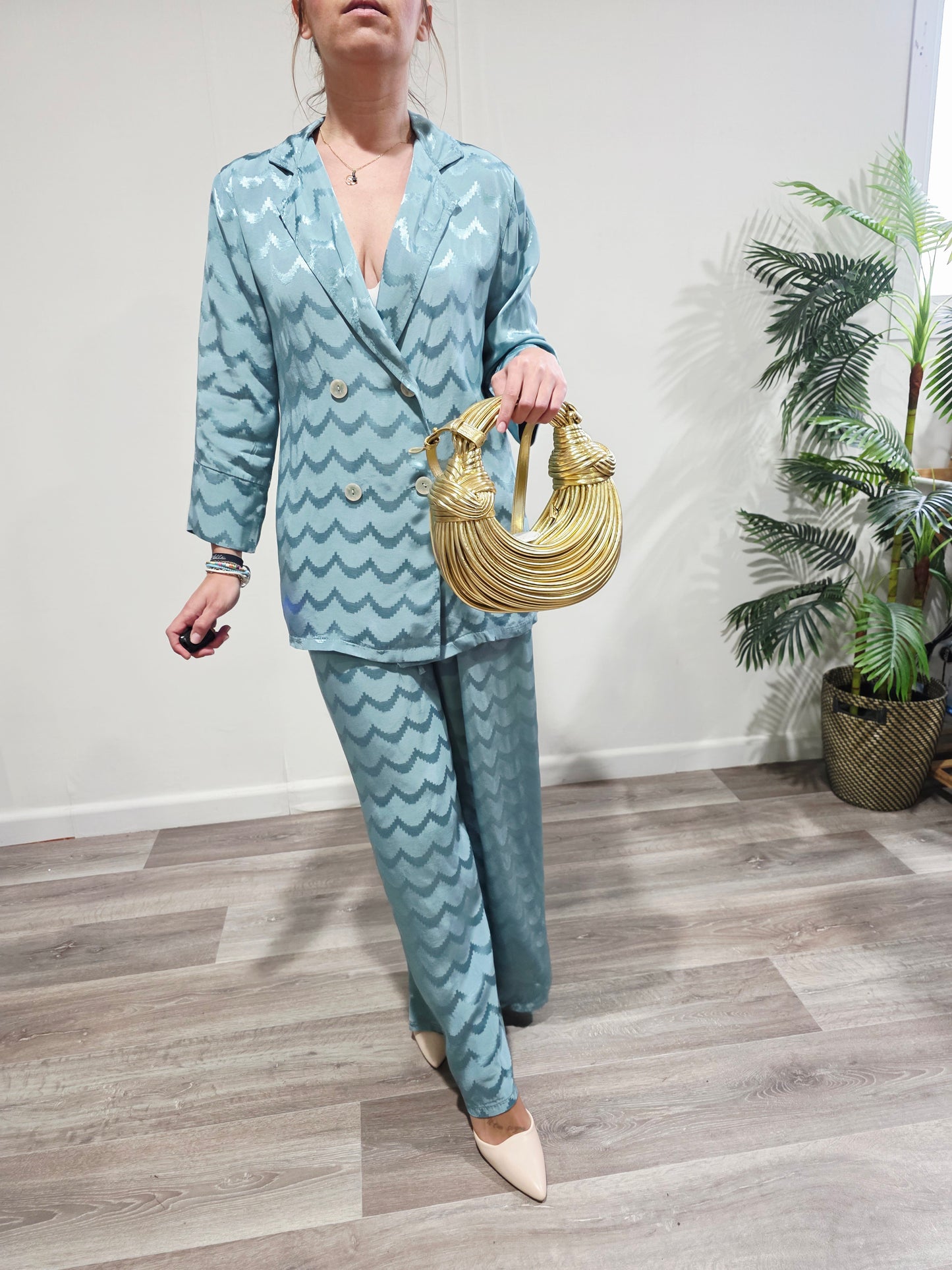 Conjunto Satinado Verde