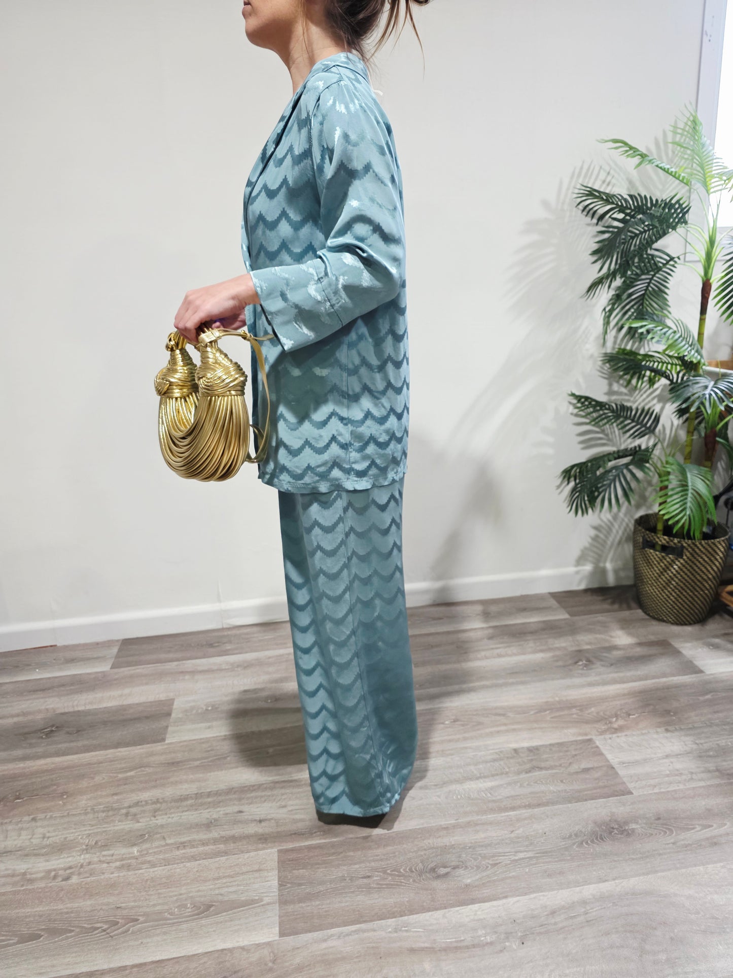 Conjunto Satinado Verde