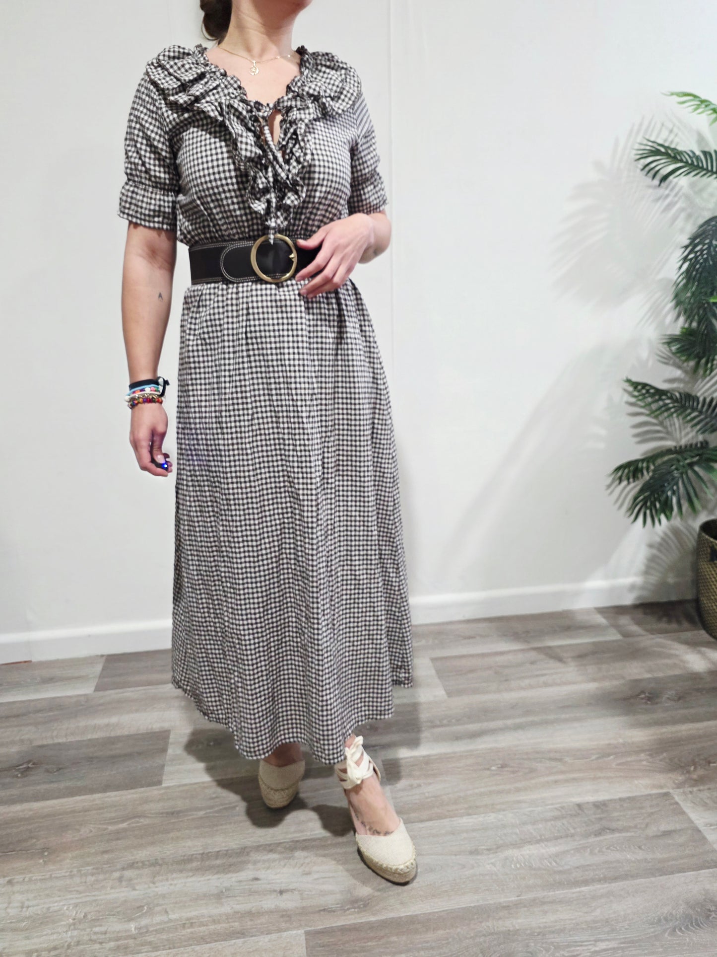 Vestido Vichy Volantes