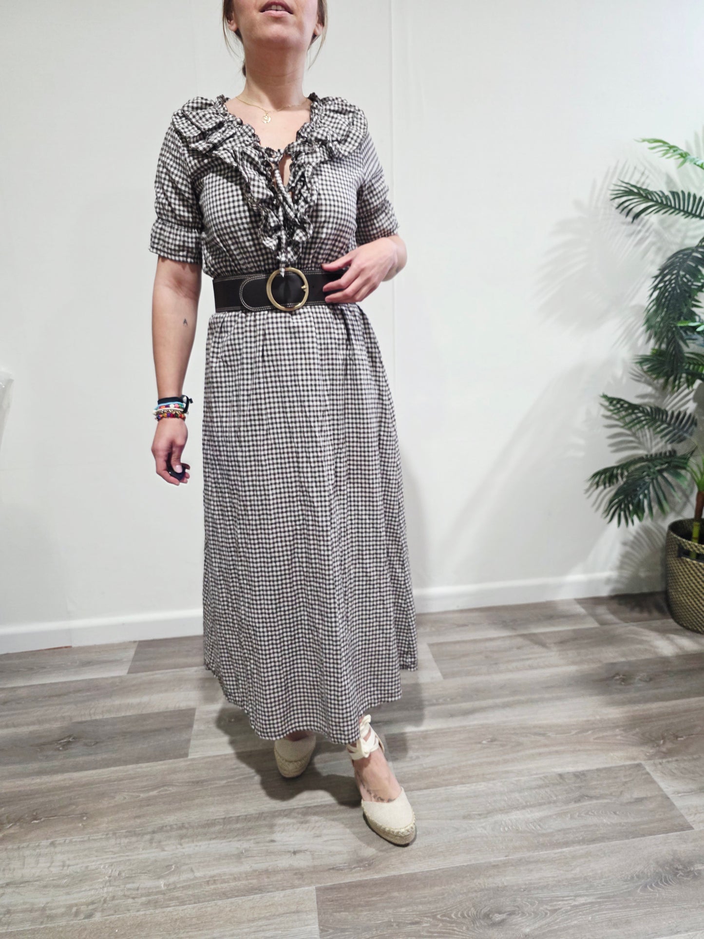 Vestido Vichy Volantes