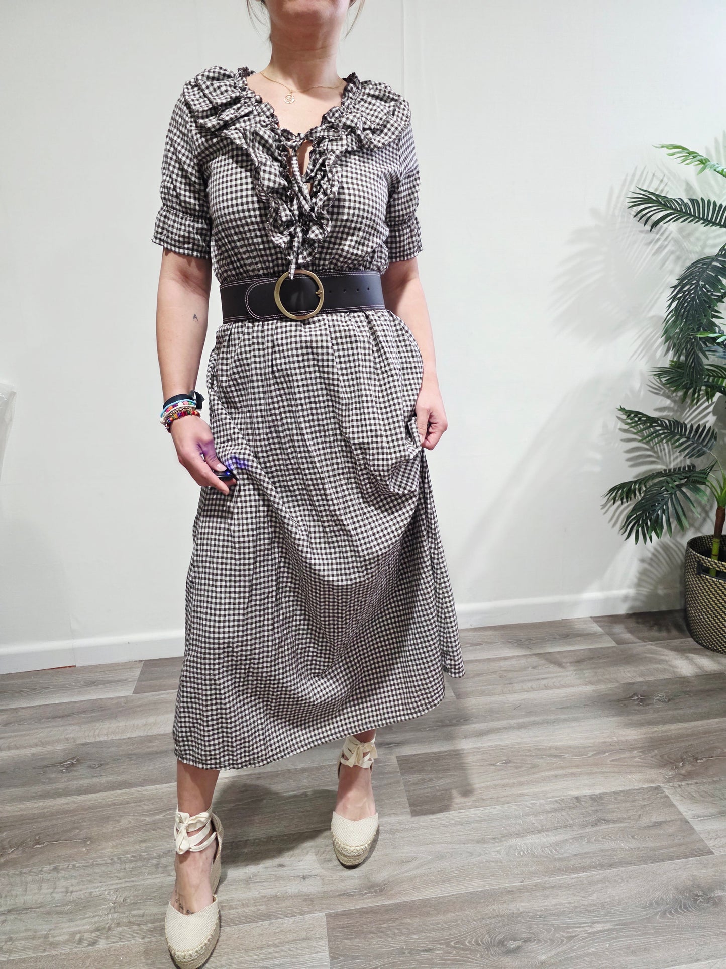 Vestido Vichy Volantes