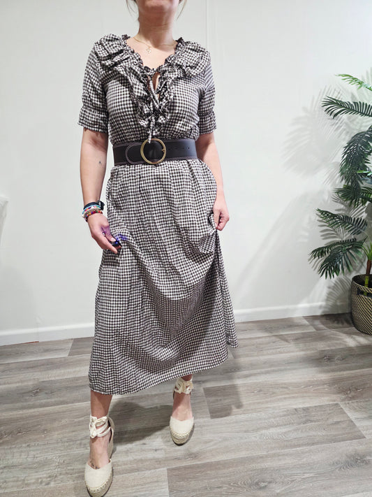 Vestido Vichy Volantes