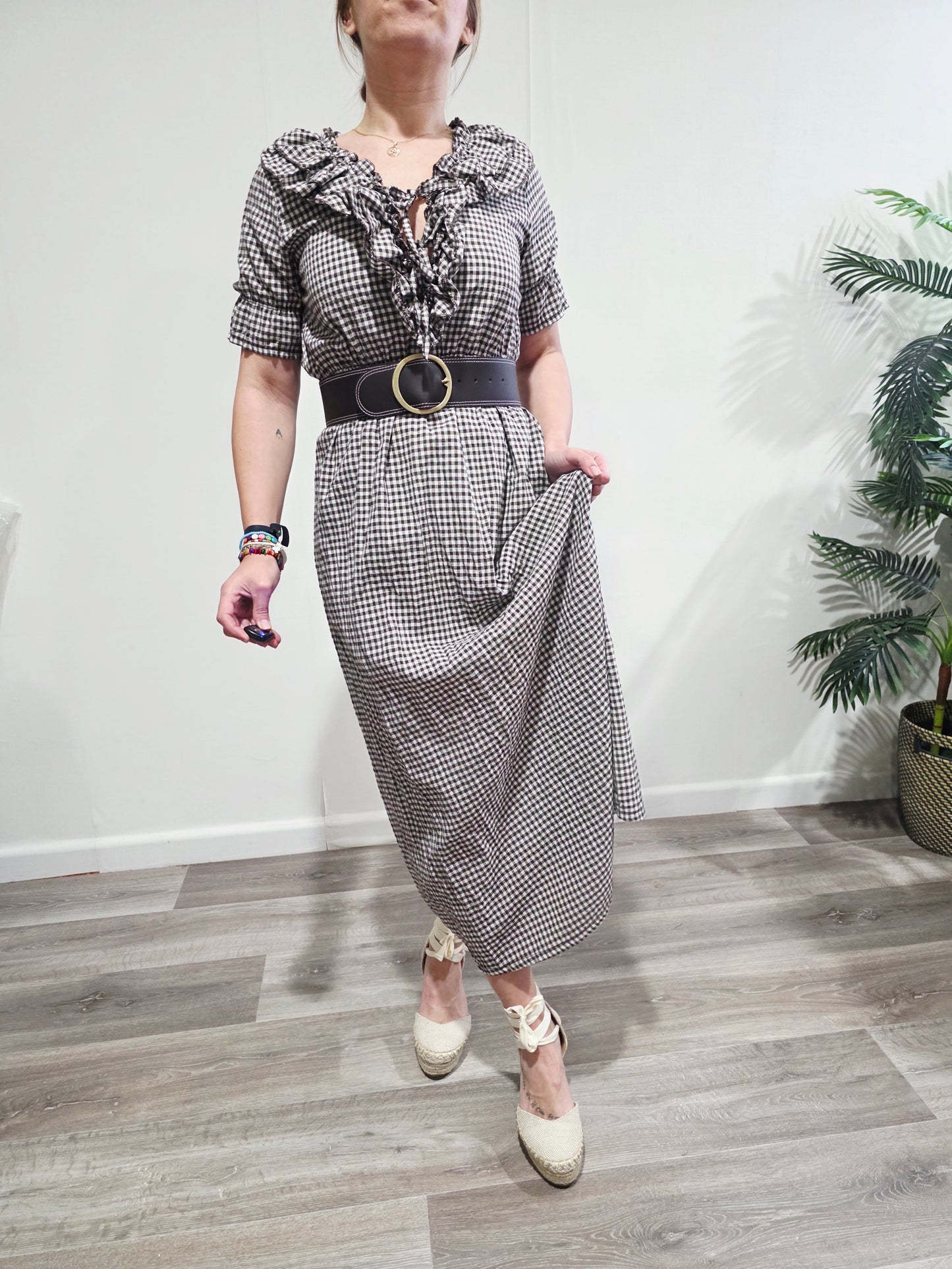 Vestido Vichy Volantes