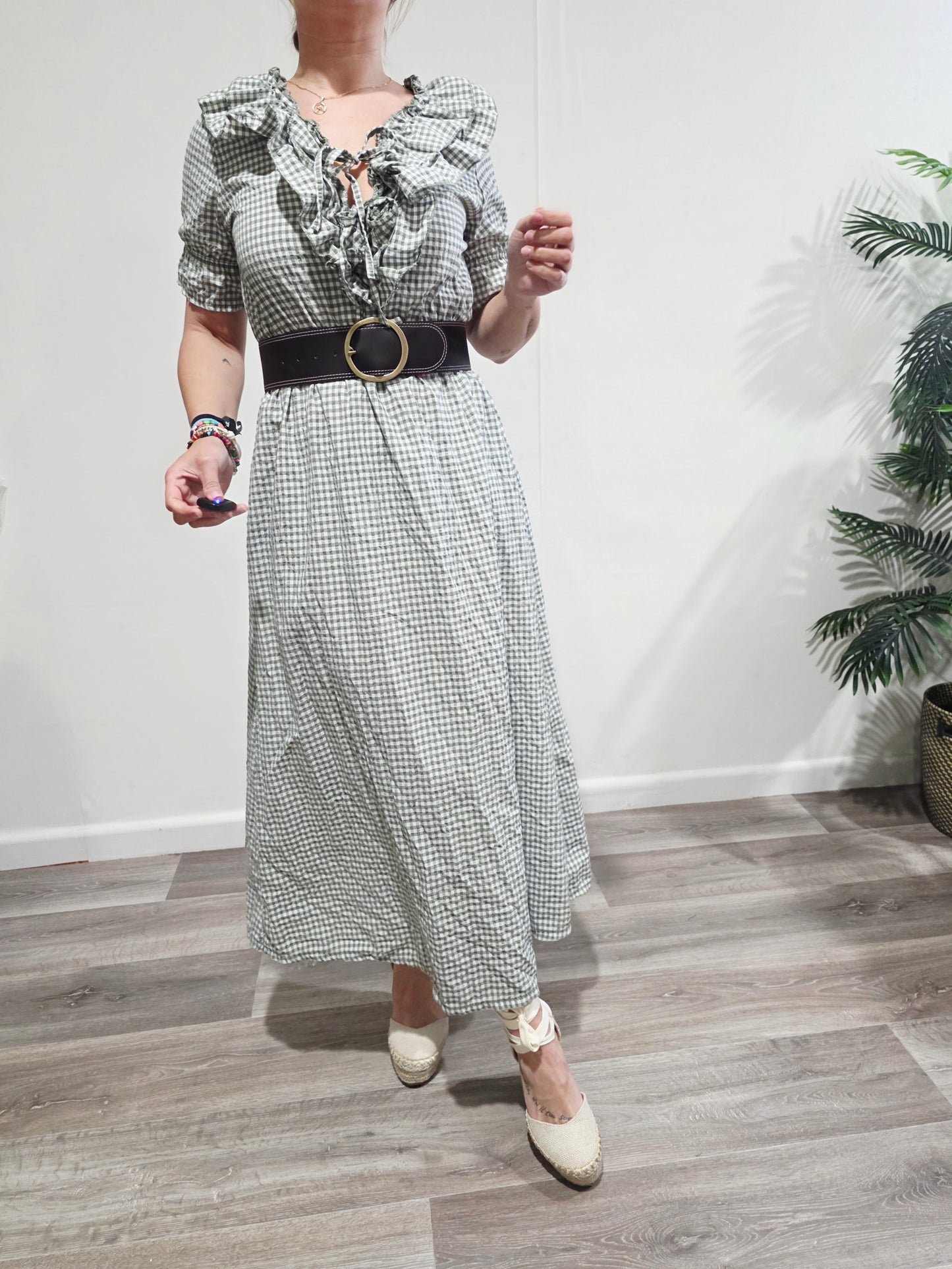 Vestido Vichy Volantes