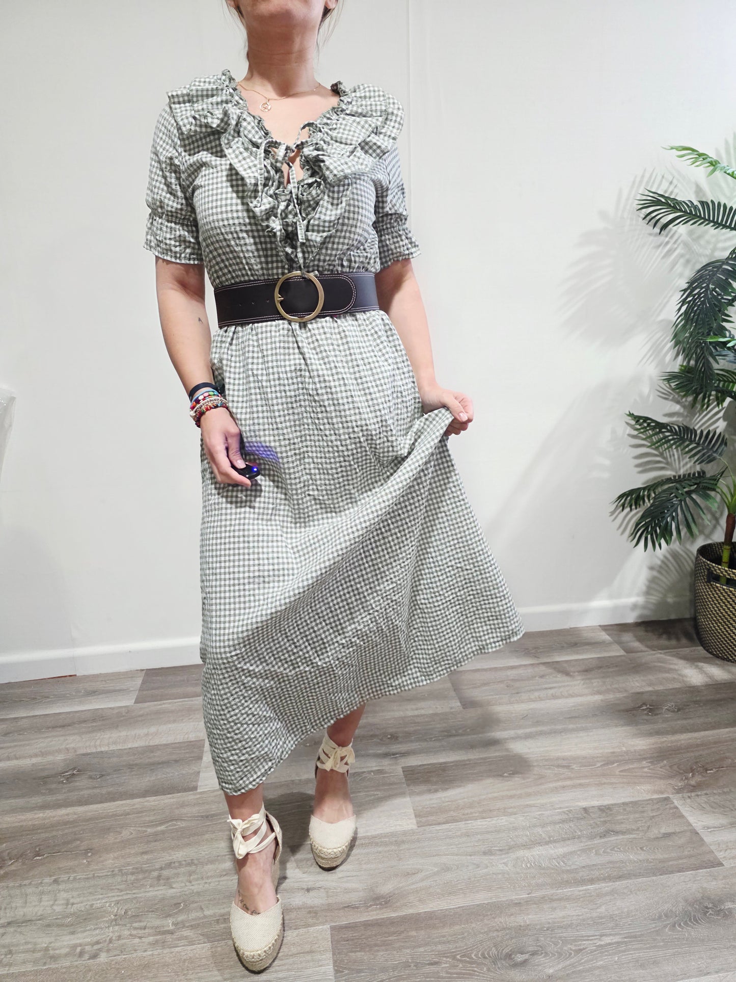 Vestido Vichy Volantes