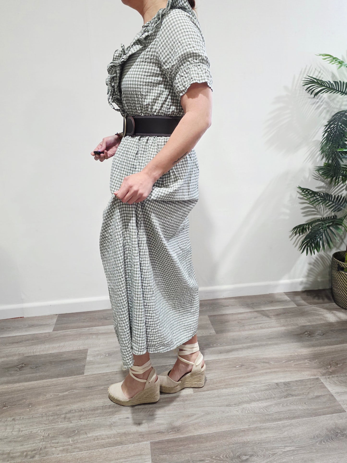 Vestido Vichy Volantes