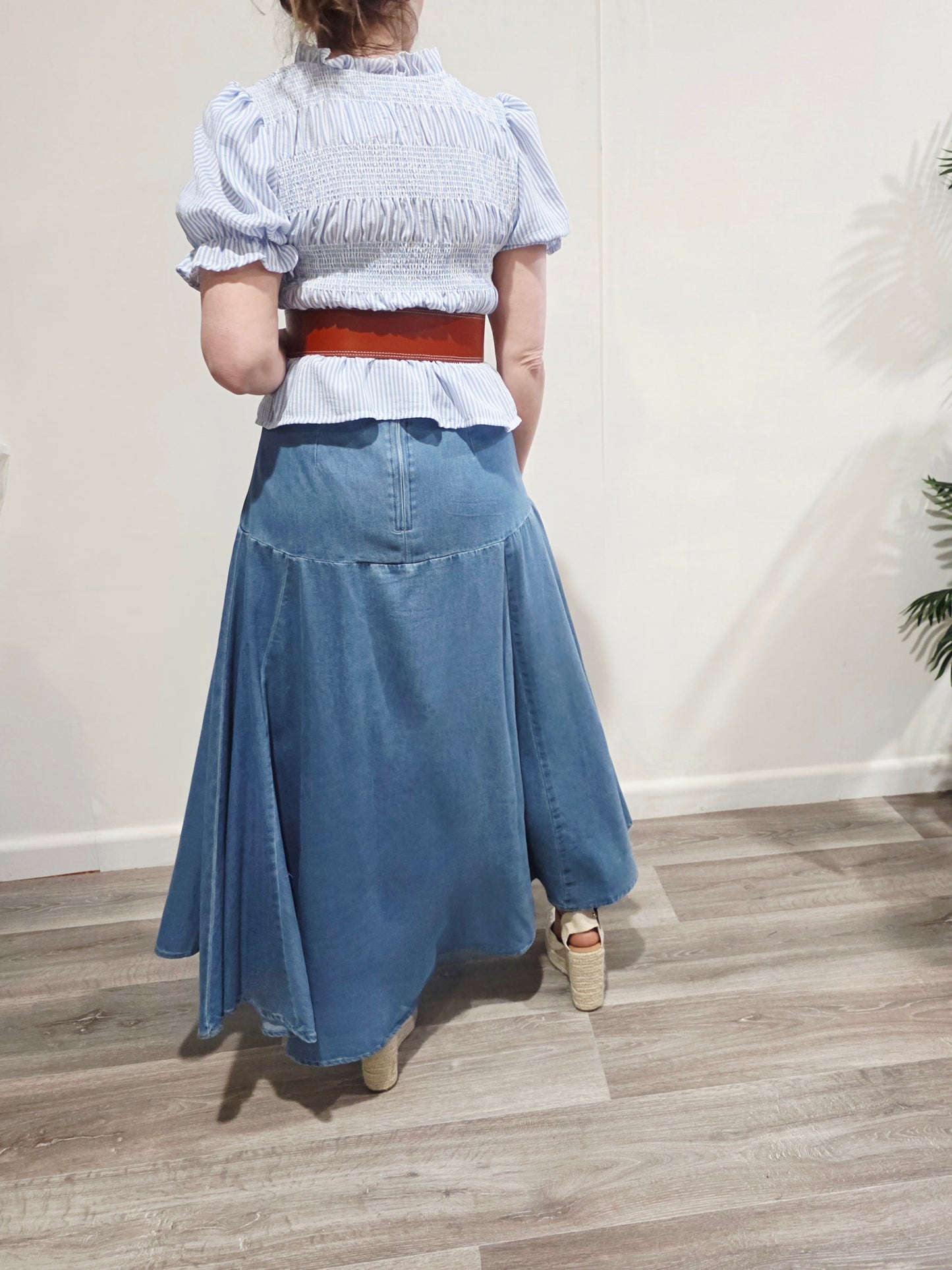 Falda Denim Midi