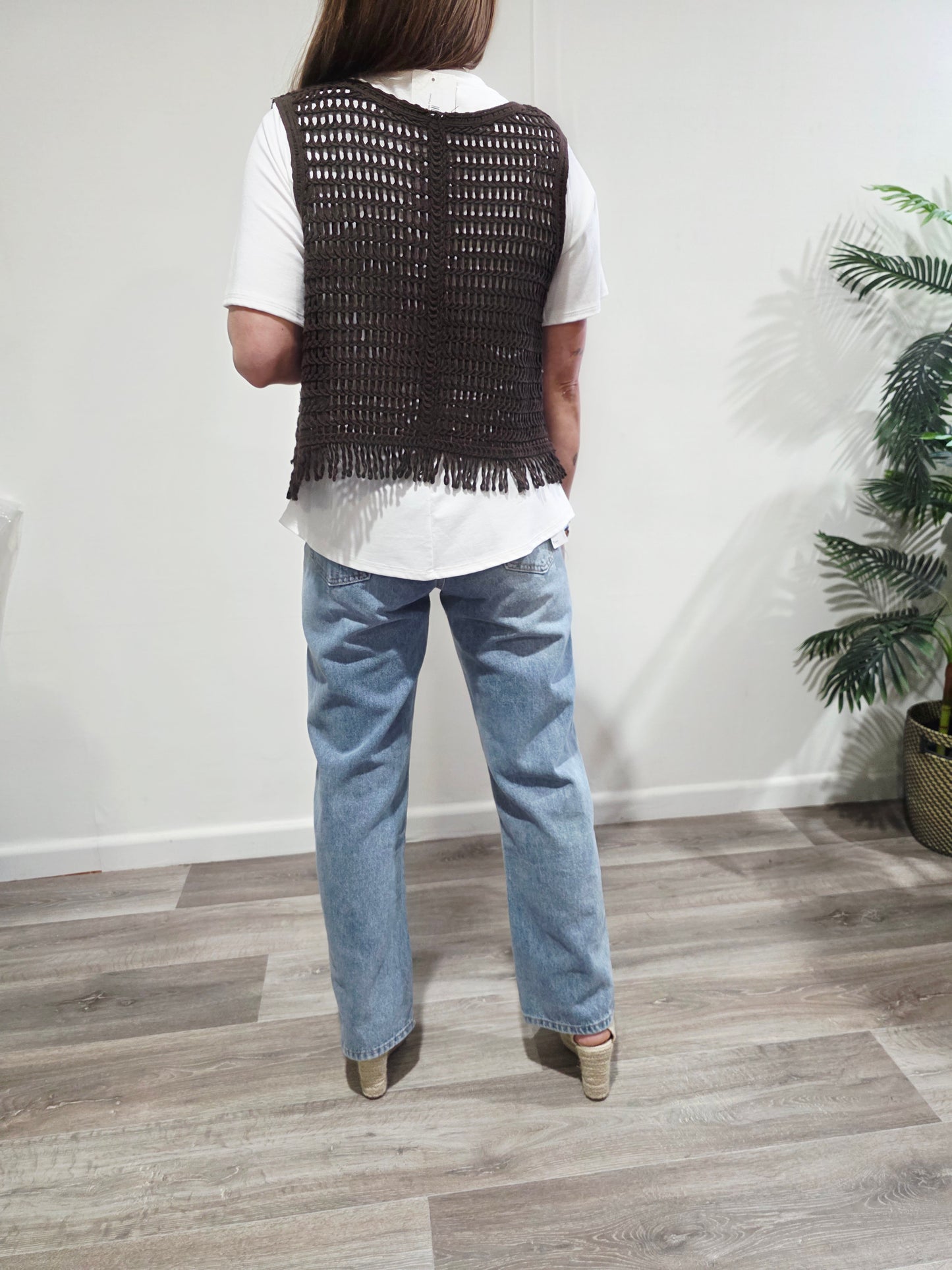 Chaleco Crochet Flecos