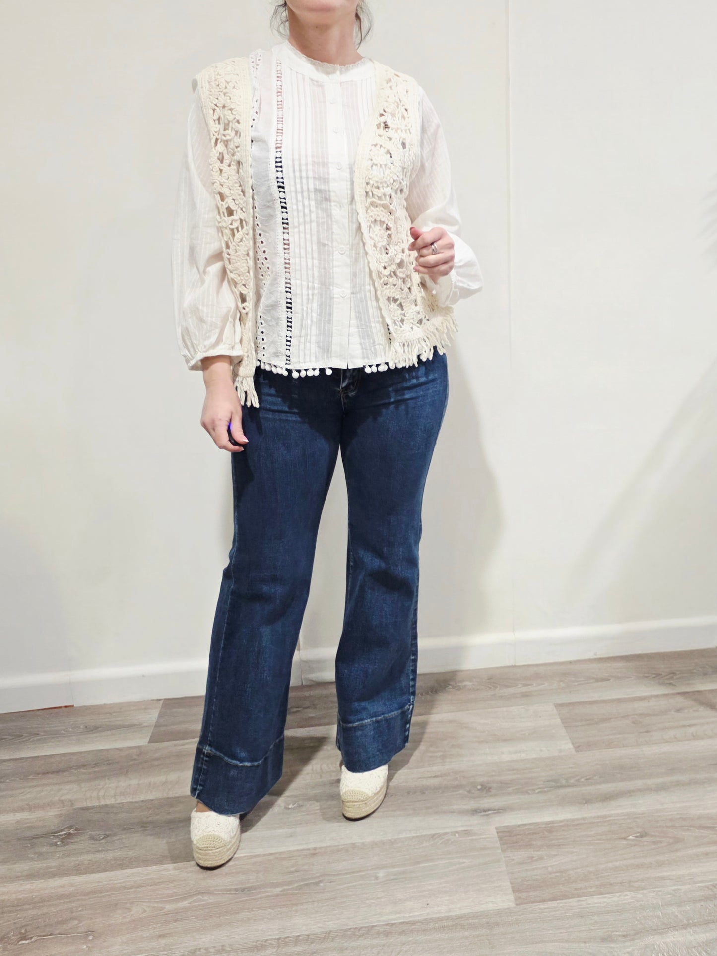 Chaleco Crochet Flecos