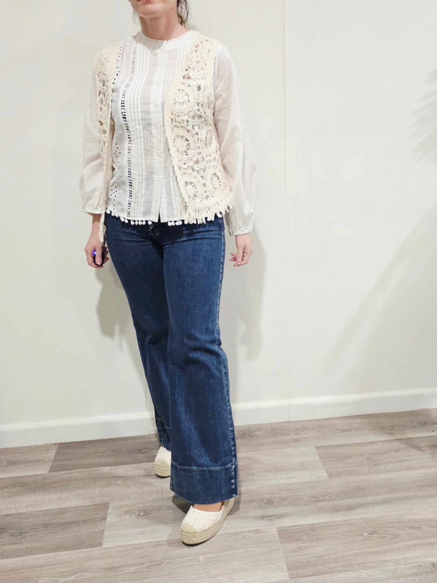 Chaleco Crochet Flecos