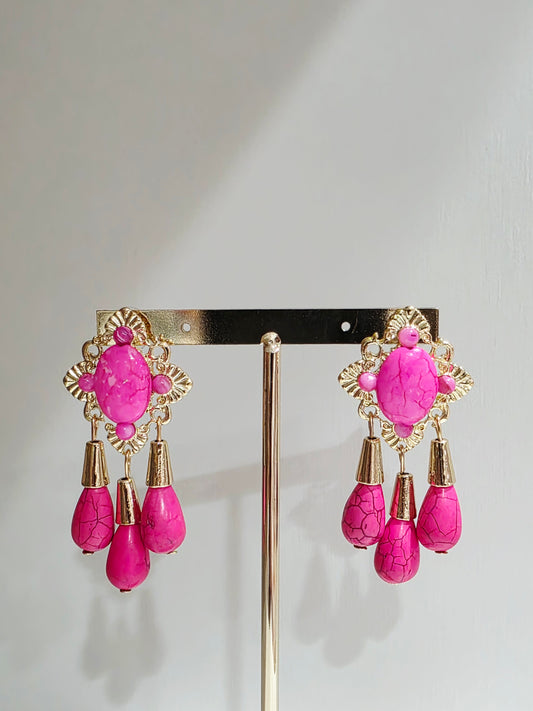 Pendiente Real Fucsia