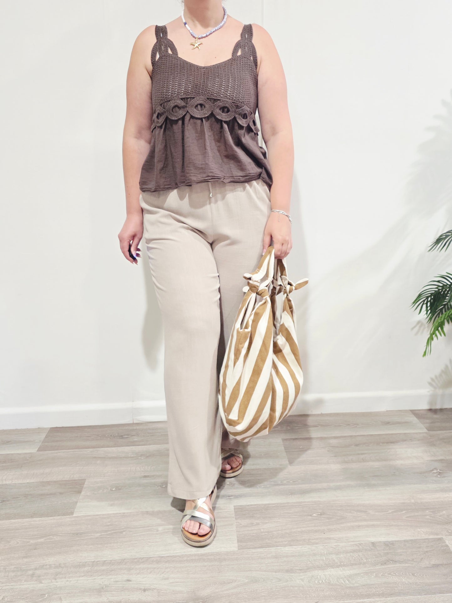 Top Boho Marrón