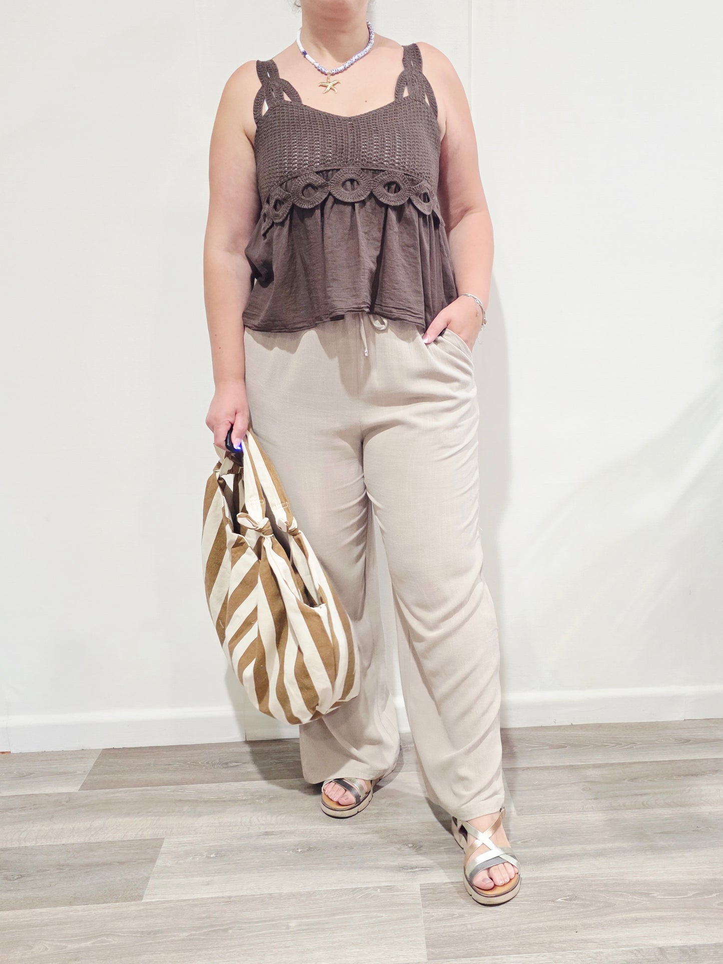 Top Boho Marrón