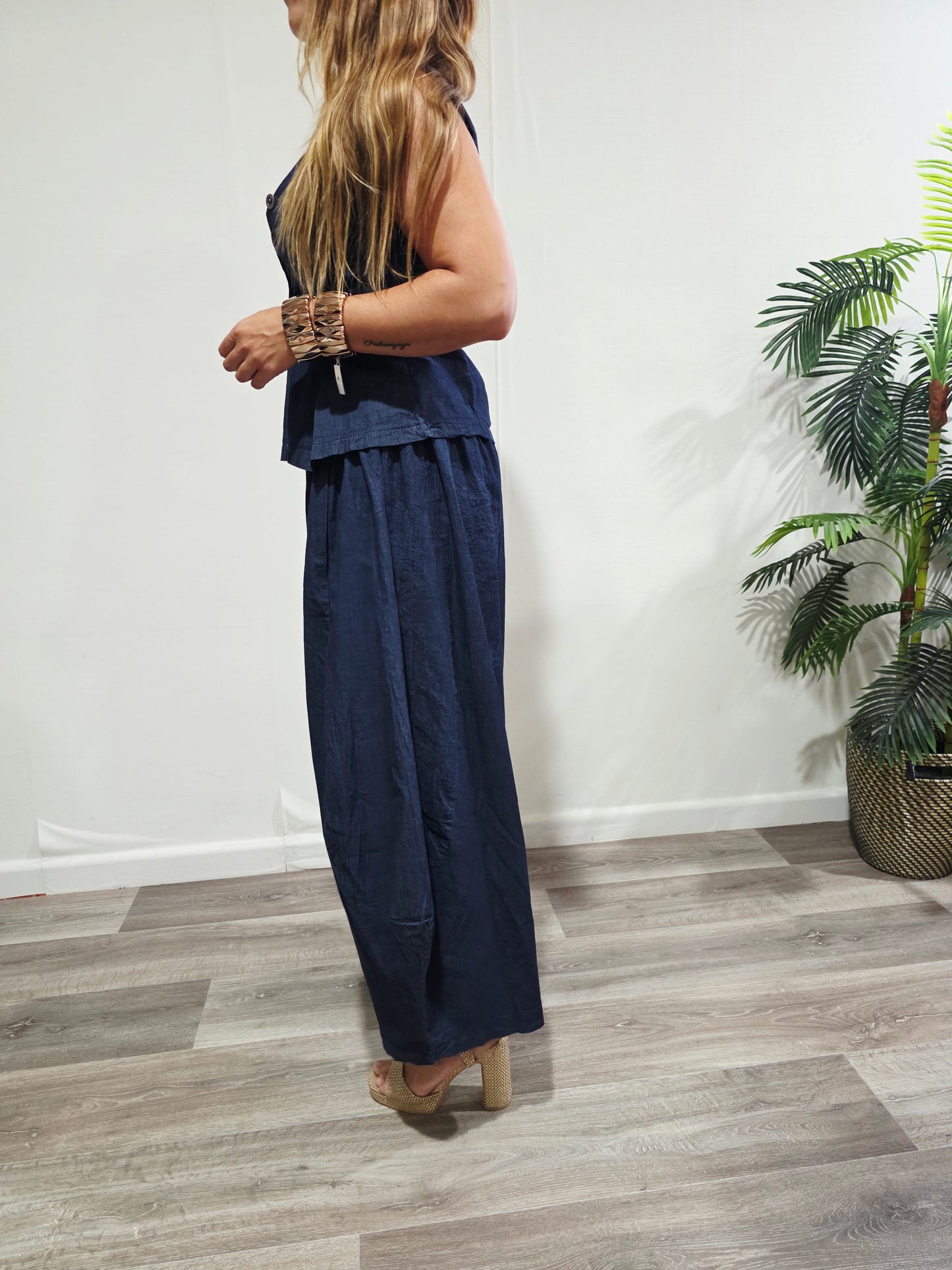 Chaleco Peplum Denim