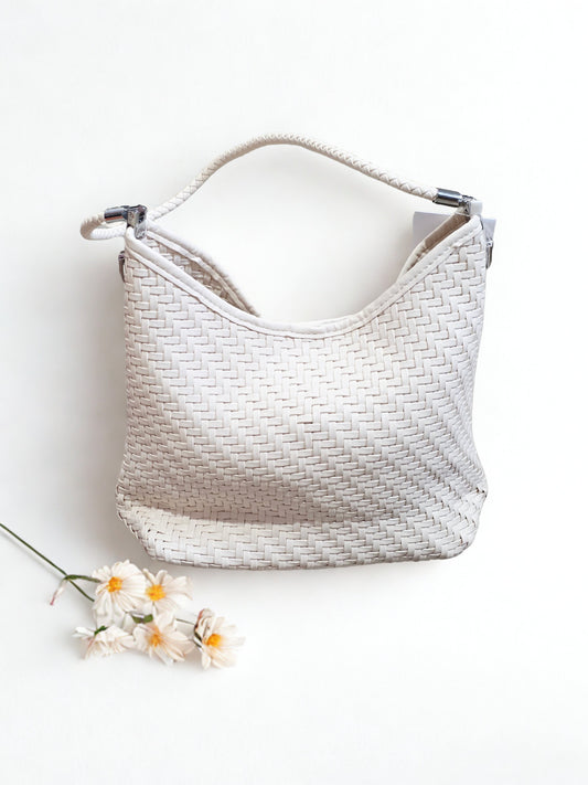 Bolso Hobo Trenzado White