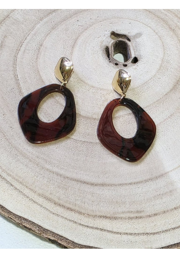 Pendiente Aro Irregular