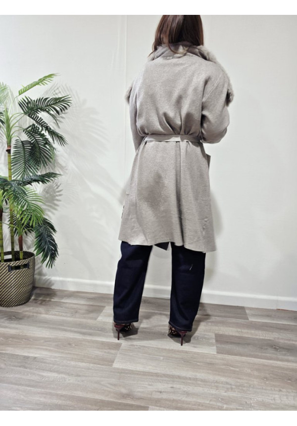 Chaqueta Punto Taupe